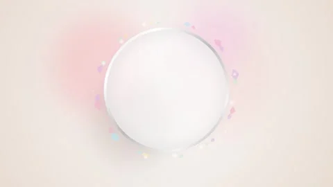 Soft Pastel Circle Frame with Confetti on Bokeh Background - Abstract Celeb.. Stock Footage 346661364