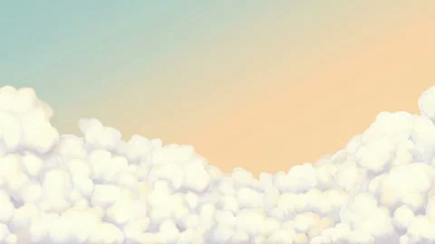 Soft pastel cloud background with gentle sky gradient, animated backdrop, s.. Stock Footage 342043086