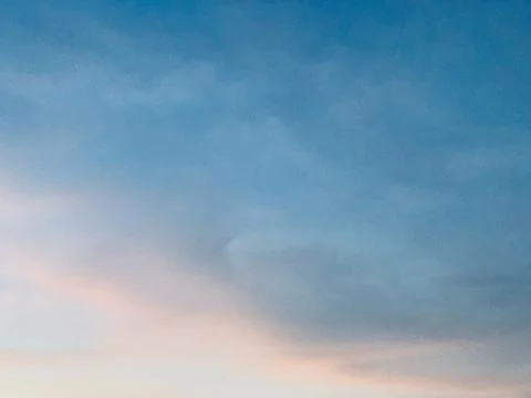 Soft Pastel Clouds Clear Blue Sky Dusk Jakarta Indonesia Stock Photos