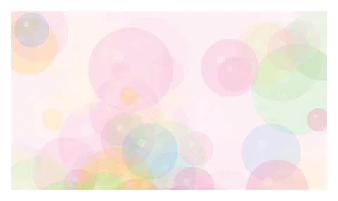Soft pastel color bubble pattern background with various size translucent s.. イラスト素材