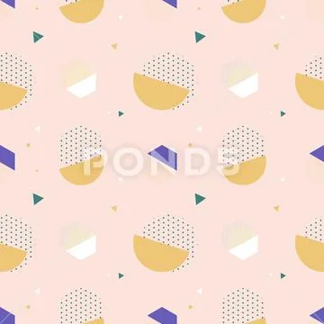 Soft, pastel pink and grey background with hearts. Vector seamless