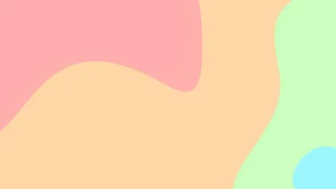 Soft pastel colored abstract shapes form a fluid composition with curved edge Illustration