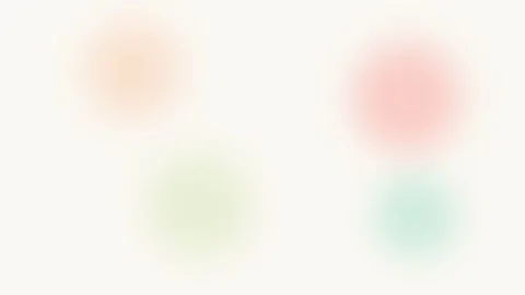 Soft pastel colored light bokeh circles floating on a clean white background Video stock 336263555