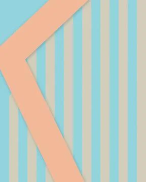 A soft pastel composition combines vertical bands with a bold diagonal ribb.. Stock Illustration
