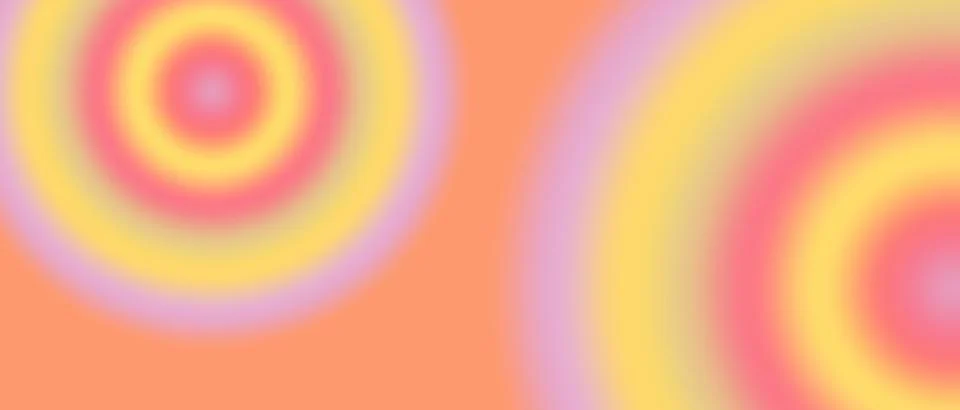 Soft Pastel Concentric Gradient Circles Background in Retro Psychedelic Style 스톡 일러스트