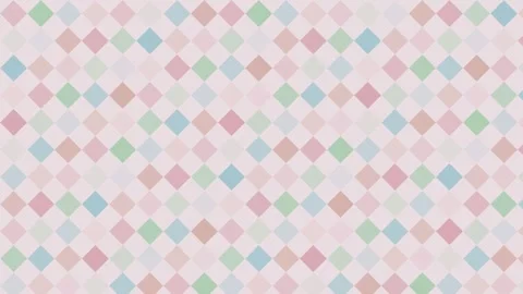 Soft Pastel diamond geometric pattern shifting loop Stock Footage 342643210