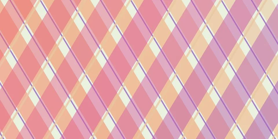 A soft pastel diamond pattern background in pink, peach, and lavender, crea.. Stock-Illustration
