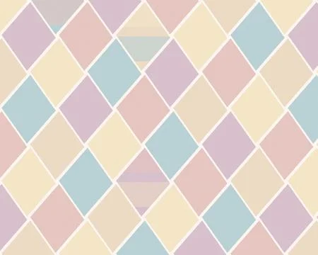 Soft pastel diamond pattern with repeating colorful squares in pink, blue, .. Stock Illustration