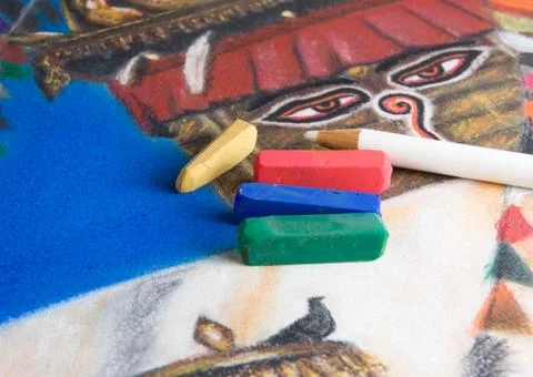 Soft pastel drawing Stock Photos