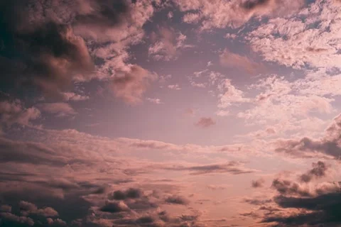 Soft Pastel Evening Skies with Dramatic Cloud Patterns Stock Footage 341162349