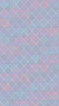 A soft pastel geometric mosaic pattern in blue and pink squares with subtle.. Stock Illustration