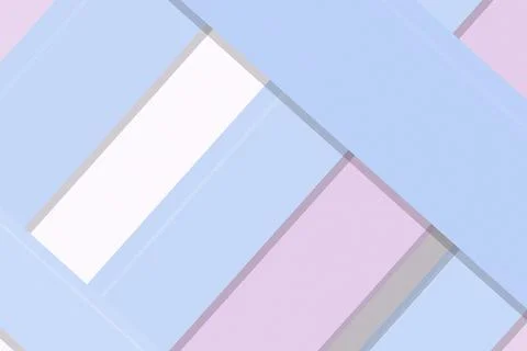 A soft pastel geometric pattern in light blue and pink forms a modern abstr.. Stock Illustration