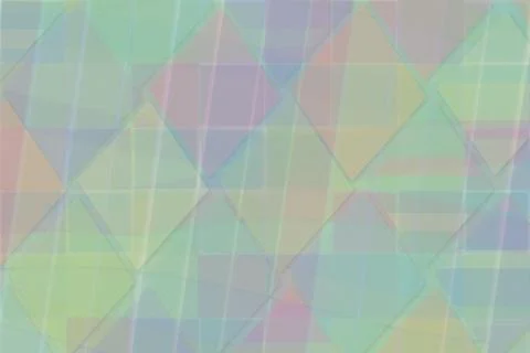 Soft pastel geometric polygon pattern in mint, blue and pale yellow creates.. Stock Illustration