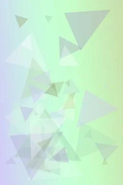 Soft pastel geometric triangles float in a clean abstract composition, crea.. イラスト素材