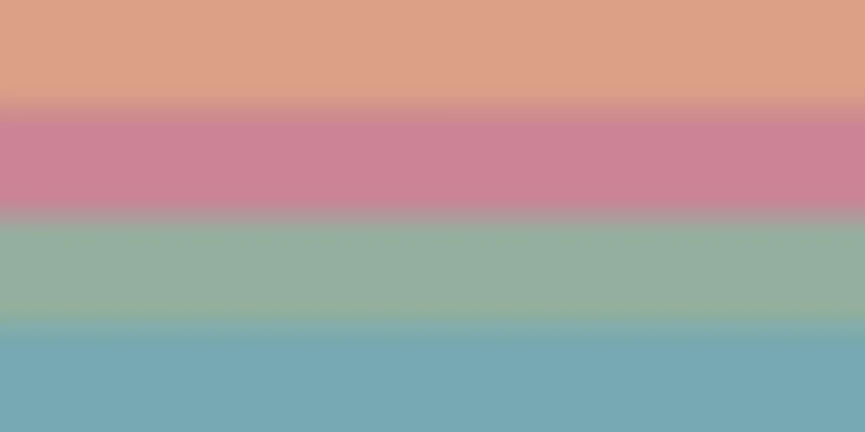 A soft pastel gradient background blending pink, peach, mint, and blue, cre.. Stock-Illustration