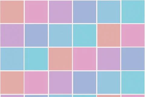 A soft pastel gradient block pattern in pink and blue, creating a calm, mod.. Illustrazione stock