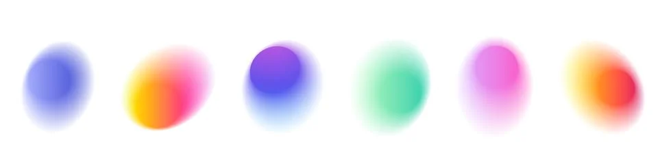 Soft pastel gradient circle. Round design with light, glow. Vector illustrati Stock Illustration