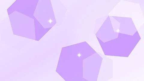 Soft Pastel Hexagonal Bokeh Starbursts Abstract Background in Violet Purple.. Stock Illustration