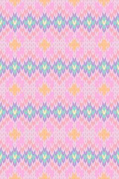 Soft Pastel Knitted Texture Pattern in Pink Stock Illustration