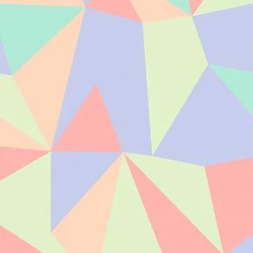 Soft Pastel Low Poly Triangle Geometric Pattern Stock Illustration