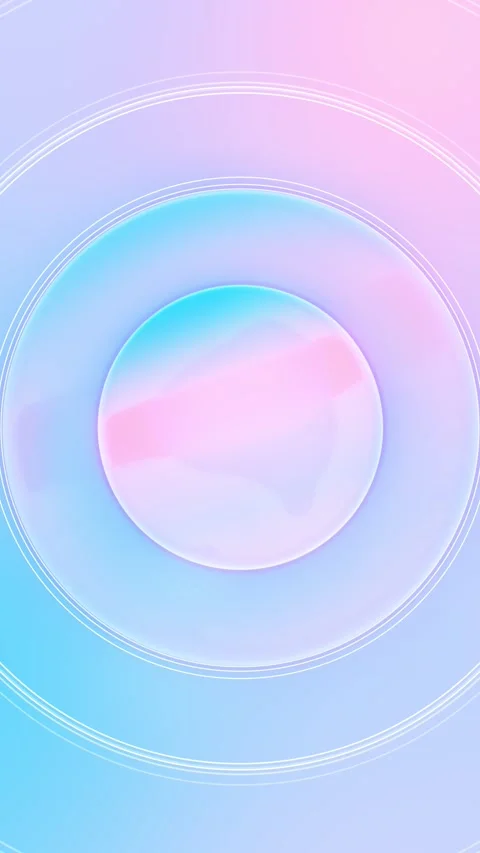 Soft pastel orb delicate circular layers, gentle gradient blending, dreamy look. Stock Footage 340414120