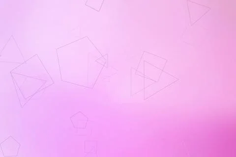 Soft pastel pink gradient backdrop with subtle outlined geometric shapes, c.. Stockillustratie
