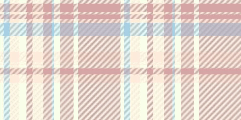 Soft pastel plaid pattern in blush pink, cream, and light blue. Ideal for t.. Stock Illustration