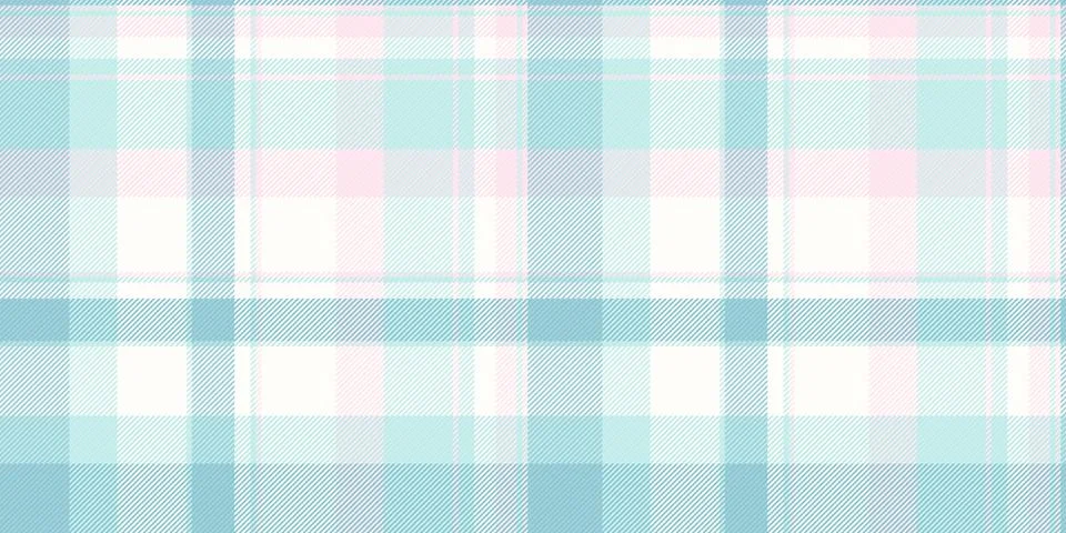 Soft pastel plaid pattern in delicate shades of blue and pink. Perfect for ba Stock Illustration