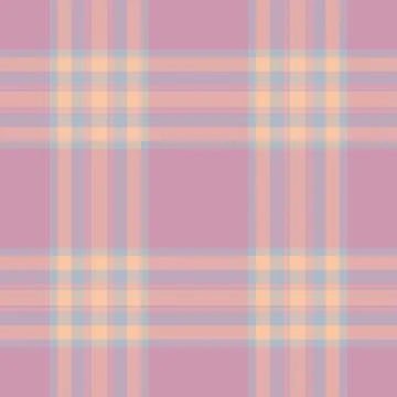 Soft pastel plaid pattern. Delicate peach, lavender, and light blue hues cr.. Stock Illustration