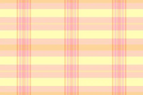 A soft, pastel plaid pattern featuring yellow, pink, and orange intersecting  Illustrazione stock