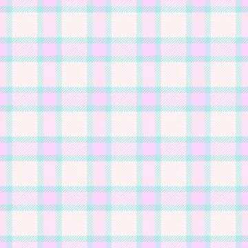 A soft pastel plaid pattern featuring delicate pink and mint green intersecti Stock Illustration