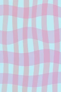 A soft pastel plaid pattern flows in gentle waves across a lavender, pink, .. Stock Illustration
