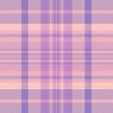 Soft pastel plaid pattern in lavender, pink, and peach. Classic textile desig Stock Illustration