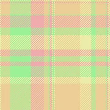 Soft pastel plaid pattern in light peach, mint green, and pale yellow.  Ideal Illustrazione stock