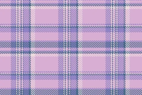 Soft pastel plaid pattern in lilac, lavender, and blue hues. Textile backgrou Stock Illustration