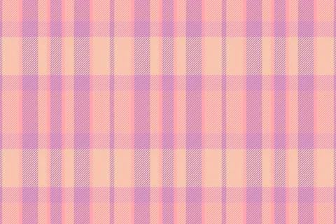 Soft pastel plaid pattern in peach and lavender. Versatile design for backgro Stock Illustration