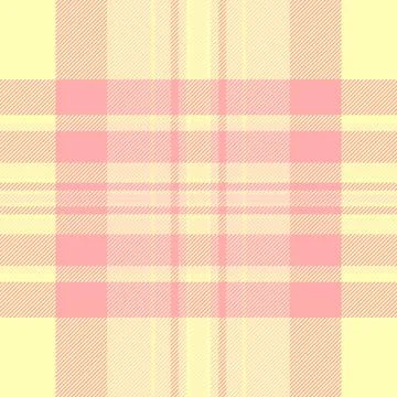 Soft, pastel plaid pattern in pink  yellow hues, evokes warmth  nostalgia. Id Illustrazione stock