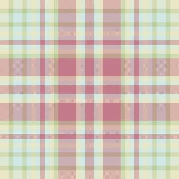 Soft pastel plaid pattern in pink, green, blue, and cream. Ideal for textile  Stock Illustration