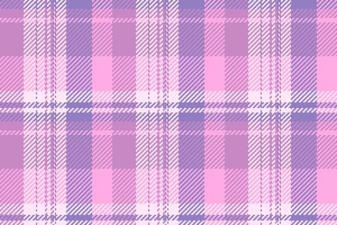 Soft pastel plaid pattern in pinks and purples. Seamless geometric texture. U Stock Illustration