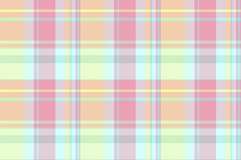 Soft pastel plaid pattern. Playful tartan design. Great for backgrounds, text Stock Illustration