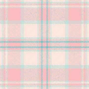 Soft pastel plaid pattern. A seamless, textile design in pink and aqua, evoki Stock Illustration