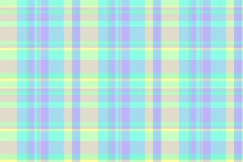 A soft, pastel plaid seamless pattern featuring a gentle intersecting tartan  Stock-Illustration