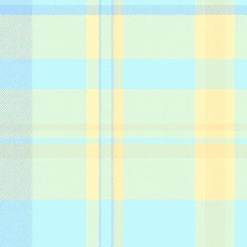 A soft pastel plaid seamless pattern featuring light blue and creamy yellow s Stock Illustration