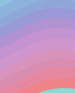 Soft pastel rainbow gradient arcs in pink, purple, and blue create a calm, .. Stock Illustration