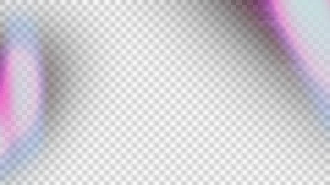 Soft pastel rainbow light leak overlay isolated on transparent background. .. Stock Illustration