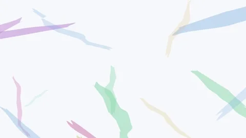 Soft pastel ribbons gently floating in a bright white clean background with.. Stock Footage 340914352