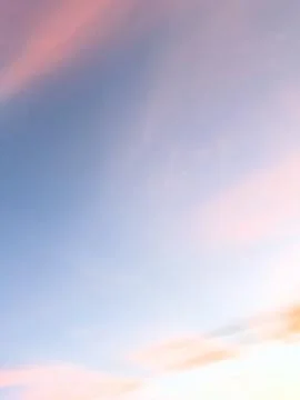 Soft Pastel Sky With Clouds at Sunset Stock Photos