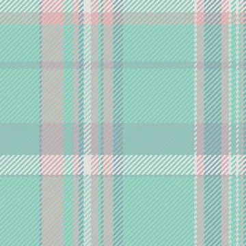 Soft pastel tartan pattern. Classic plaid design in mint, pink, and grey. Ver Illustrazione stock