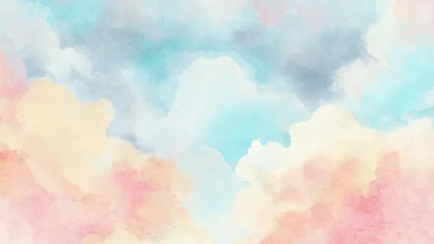 Soft pastel watercolor cloud background backdrop with gentle drifting textu.. Stock-Footage 342046728