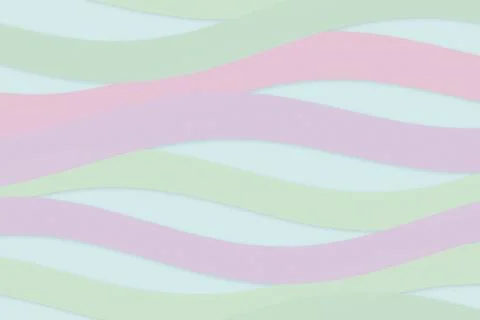 Soft pastel wave pattern in pink, mint, and lavender creates a calm abstrac.. Stockillustratie